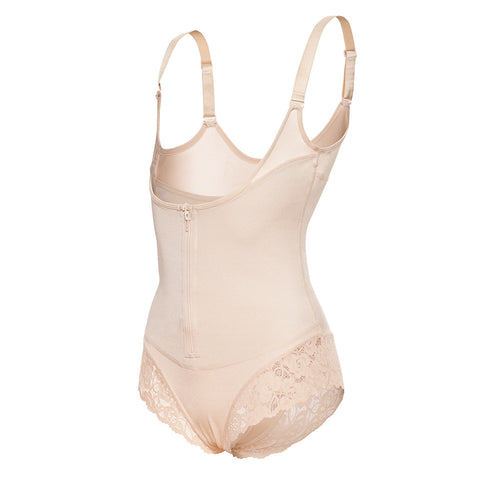 Women's Open Bust Tummy Control Adjustable Strap Shapewear