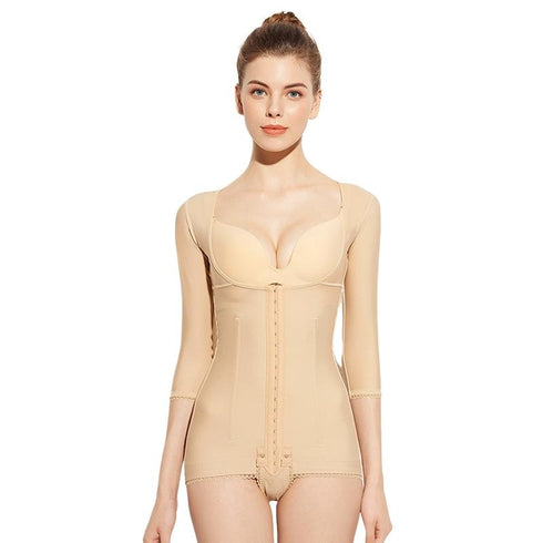 Women's Open Bust Tummy Tightening liposuction Adjustable Shapewear