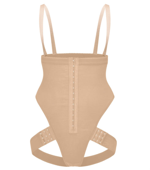 Women's Open Hips Abdomen Control Detachable Strap Plus Size Shapewear