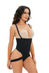Women's Open Hips Abdomen Control Detachable Strap Plus Size Shapewear