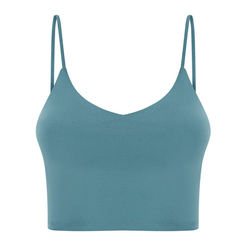 Women's Outdoor Athletic Yoga Crop Spaghetti Strap Tank