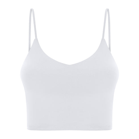 Women's Outdoor Athletic Yoga Crop Spaghetti Strap Tank