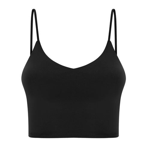 Women's Outdoor Athletic Yoga Crop Spaghetti Strap Tank