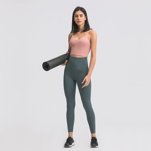 Women's Outdoor Athletic Yoga Crop Spaghetti Strap Tank