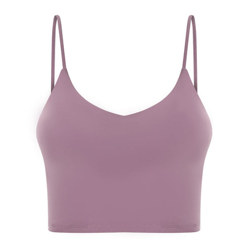 Women's Outdoor Athletic Yoga Crop Spaghetti Strap Tank