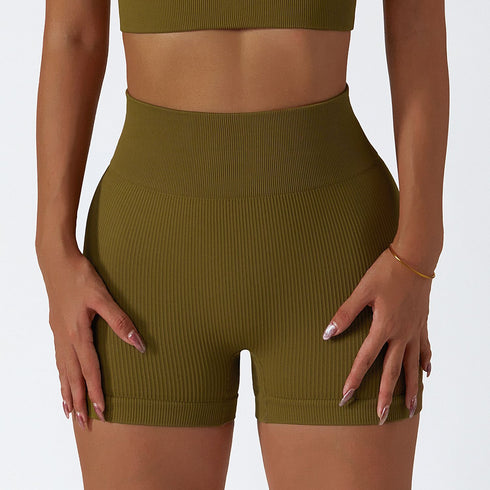 Women's Outdoor High Waisted Running Yoga Stretchy Shorts