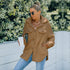 Women's Outwear Solid Color Loose Cotton-padded Coats