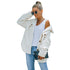 Women's Outwear Solid Color Loose Cotton-padded Coats