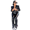 Women's PU Leather Outfits Jacket Top Skinny Pants Two Pieces