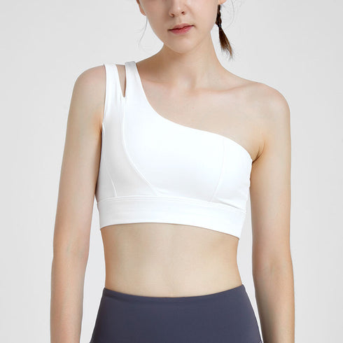 Women's Padded Bra One Shoulder Strap Sports Bras