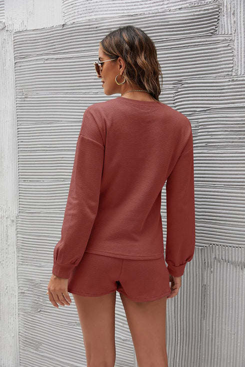 Women's Pajamas Tops Shorts Lounge Two Piece Outfits