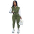 Women's Patchwork Long Sleeve Baseball Set Two Piece Outfits