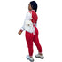 Women's Patchwork Long Sleeve Baseball Set Two Piece Outfits