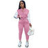 Women's Patchwork Long Sleeve Baseball Set Two Piece Outfits