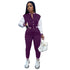Women's Patchwork Long Sleeve Baseball Set Two Piece Outfits