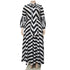 Women's Plus Size Breathable Stripes Full Dresses