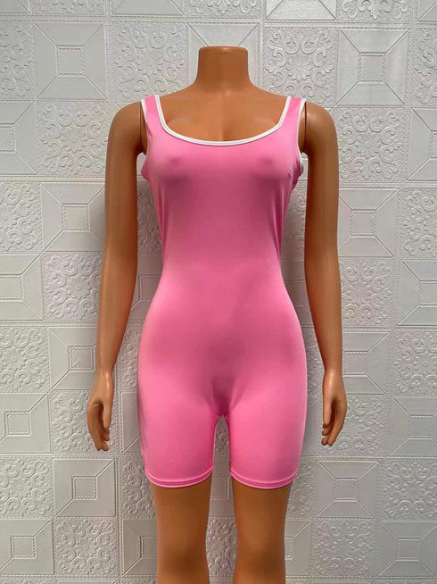 Women's Plus Size Short Recreational Sports Jumpsuit Rompers