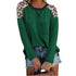 Women's Plus Size Leopard Patchwork Pocket T-shirt