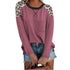 Women's Plus Size Leopard Patchwork Pocket T-shirt