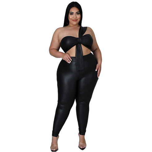 Women's Plus Size Lift the Hips Skinny Two Piece Outfits