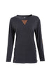Women's Plus Size Loose Long Sleeved T-shirt Patch Sweatshirt