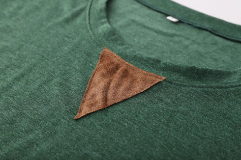 Women's Plus Size Loose Long Sleeved T-shirt Patch Sweatshirt