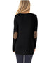 Women's Plus Size Loose Long Sleeved T-shirt Patch Sweatshirt
