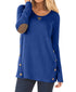 Women's Plus Size Loose Long Sleeved T-shirt Patch Sweatshirt