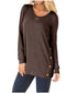 Women's Plus Size Loose Long Sleeved T-shirt Patch Sweatshirt