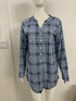 Women's Plus Size Plaid Printed Shirts Button Coats