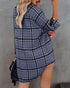 Women's Plus Size Plaid Printed Shirts Button Coats