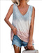 Women's Plus Size Print Sleeveless Loose T-shirt Long Vest
