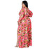 Women's Plus Size Print V Neck Maxi Dresses