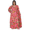Women's Plus Size Print V Neck Maxi Dresses