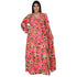 Women's Plus Size Print V Neck Maxi Dresses