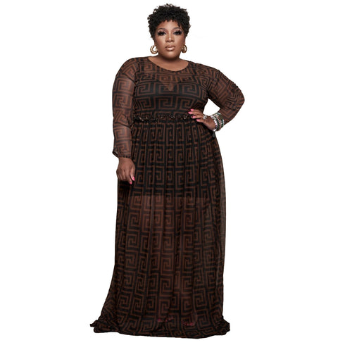 Women's Plus Size Sexy Breathable Mesh Dresses