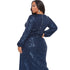 Women's Plus Size Sexy V Neck Glitter Maxi Long Dresses