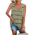 Women's Plus Size Stripes Sleeveless T-shirt Long Vest