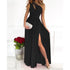 Women's Plus Size Style One Shoulder Slit Loose Maxi Dresses