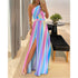 Women's Plus Size Style One Shoulder Slit Loose Maxi Dresses