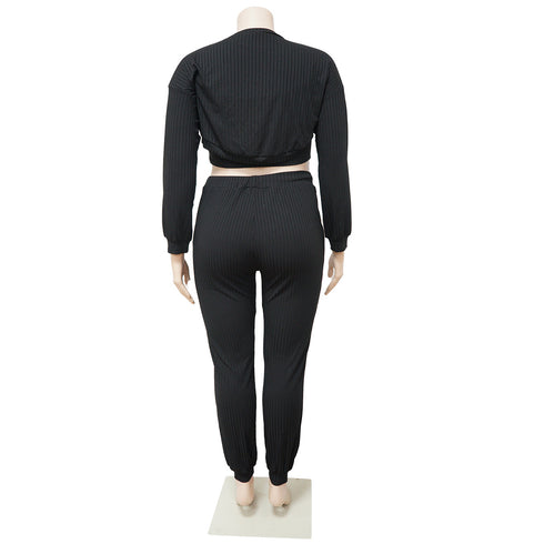 Women's Plus Size Stylish Three Piece Lounge Set