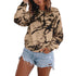 Women's Plus Size Tie-dye Printed Long Sleeved Sweatshirt