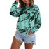 Women's Plus Size Tie-dye Printed Long Sleeved Sweatshirt