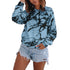 Women's Plus Size Tie-dye Printed Long Sleeved Sweatshirt