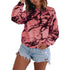 Women's Plus Size Tie-dye Printed Long Sleeved Sweatshirt