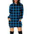 Women's Plus Size Tunics Print Plaid Hoodie Top