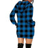 Women's Plus Size Tunics Print Plaid Hoodie Top
