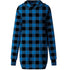 Women's Plus Size Tunics Print Plaid Hoodie Top