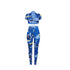 Women's Print V Neck Tops Long Pants Two Piece Outfits