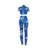 Women's Print V Neck Tops Long Pants Two Piece Outfits